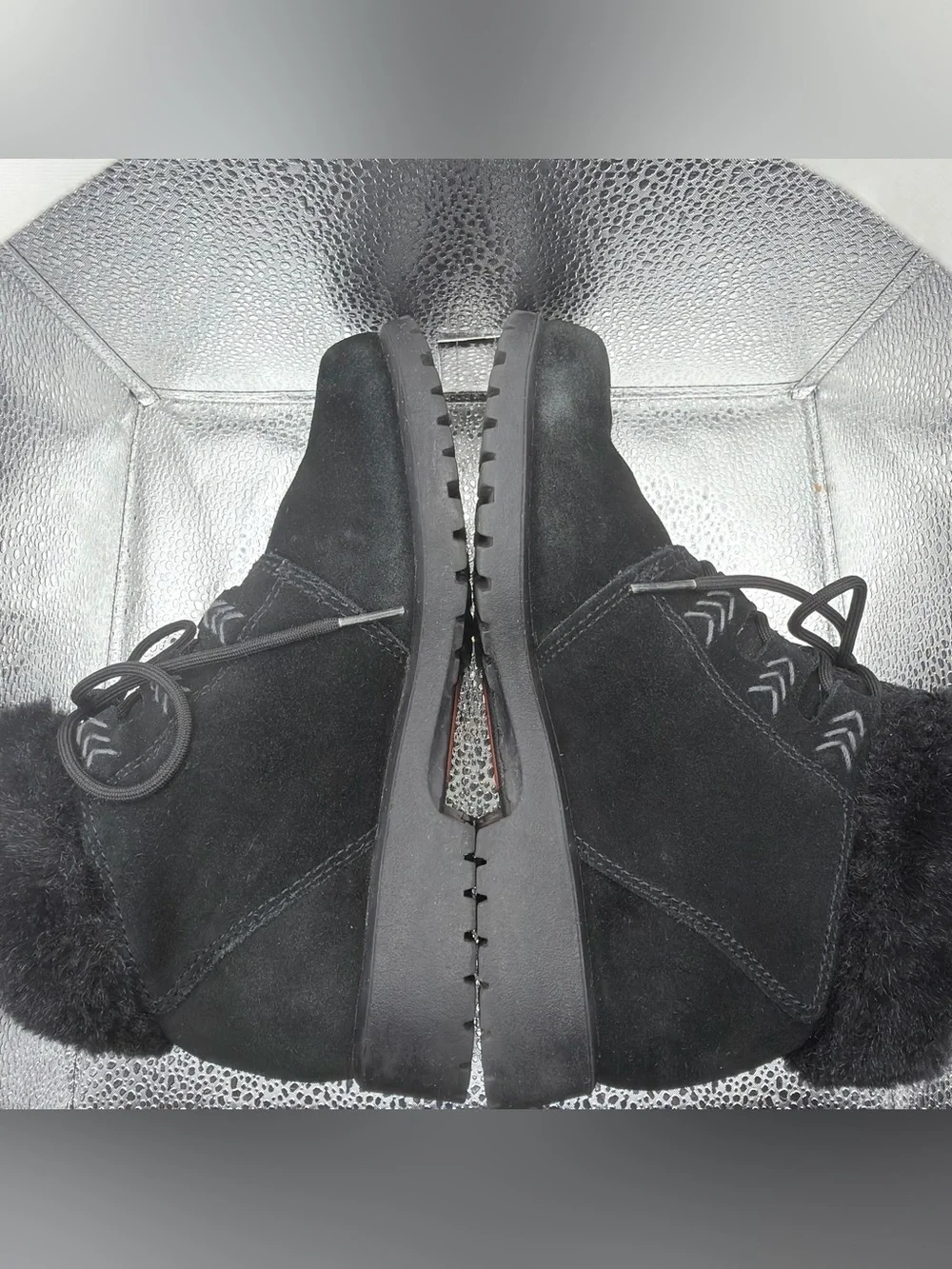 Sporto Black Shearling-Lined Cozy Boot